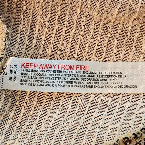 Free People Gold Sequin Long Sleeve Top - Picture 6 of 7